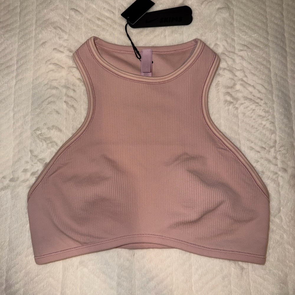 Nike SKIMS Ribbed Seamless Racer Front Bra, size S, color Himalayan - Picture 7 of 11